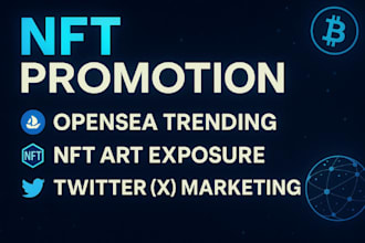 promote your nft collection, nft art, trend your token on opensea and twitter