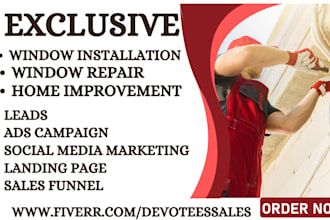 generate window installation leads home improvement window repair tinting  leads