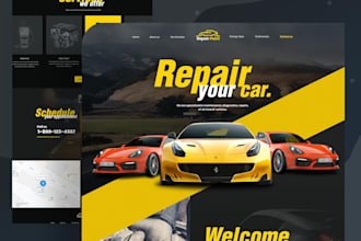 create car repair website, car detailing website, car service website