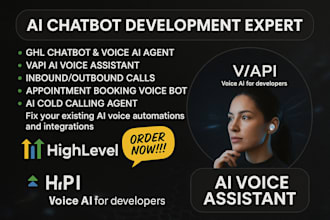 setup vapi ai calling agent, ghl chatbot, retell ai voice agent, make com, vapi