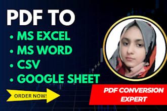 convert scanned or regular PDF to excel
