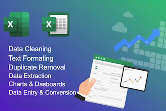 do excel data cleaning, merging, splitting with accuracy