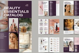 design luxury jewelry, fashion, or beauty product catalog catalogue, lookbook