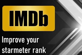 create and promote your imdb profile increase your starmeter then update for you