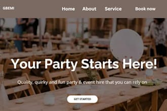 design party rental website, event rental website, photo booth