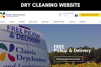 mobile laundry website mobile dry cleaning website  residential cleaning website