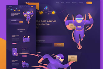 design a courier website, shipping website, and courier delivery website