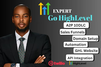 do gohighlevel a2p 10dlc twilio ghl website sales funnel automation integration