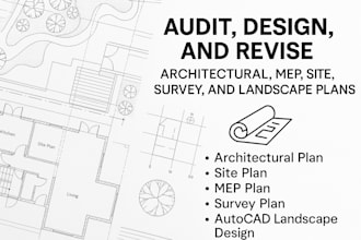 architectural plan site plan mep plan survey plan autocad landscape design