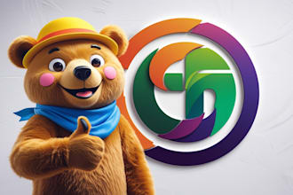 do creative bear mascot logo for you with my on creativity