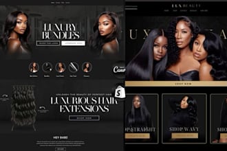 shopify hair extension store, hair extension website, shopify store