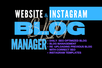 be your website or instagram manager for daily SEO optimized posting