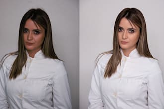 do headshot, portrait, and fashion model retouch