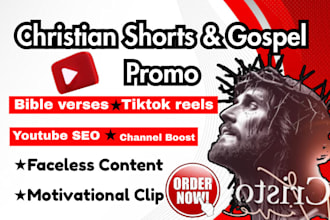promote christian gospel shorts video, tiktok reels motivational editing