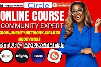mighty network community setup circle so management buddyboss skool community