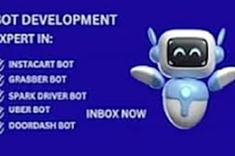 create doordash bot,instacart bot,uber bot,grabber bot,amazon driver bot,lyftbot