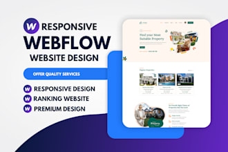 do webflow website design or convert figma to webflow, webflow developer
