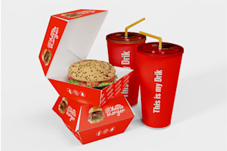 design pizza box, mailer box, burger box chocolate box label, product packaging