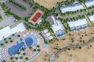 create or redesign your 3d resort beach, 3d hotel house resort, villa, bloxburg