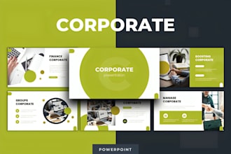 design a professional business powerpoint presentation for corporate reports