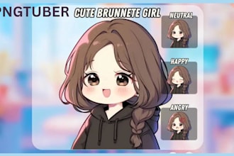 create and rig custom pngtuber live2d model for vtuber streaming