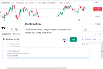 build, modify your custom tradingview indicator or strategy using pine script