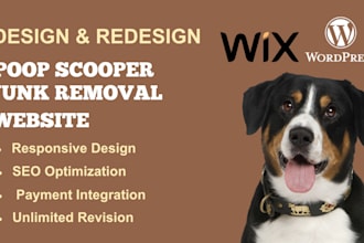 design poop scooper, junk removal, waste, cleaning, website