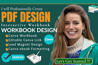 design pdf interactive workbook lead magnet canva workbook ebook formatting