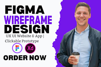 create figma wireframe, UX UI wireframe, website or app prototype