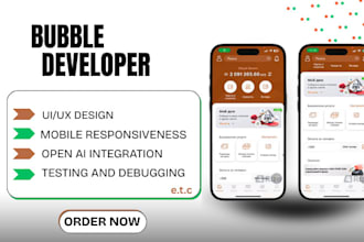 bubble io mobile app developer ai bubble app saas mvp webflow