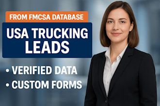 provide high quality USA trucking leads from fmcsa database to grow your busines