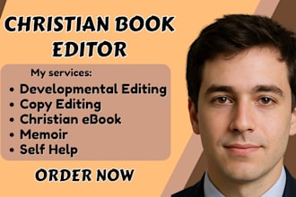 developmental edit your christian ebook, daily devotion, memoir, self help ebook