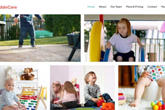 create kindergarten childcare daycare preschool assisted living website
