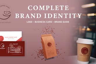 design aesthetic cafe branding with logo, style guides, etc