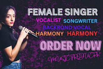 be your female singer vocalist background vocal harmony songwriting