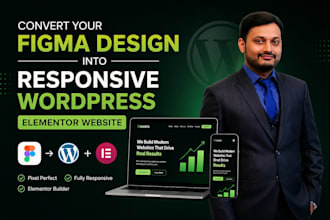 design figma to wordpress figma to elementor website