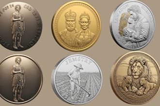 sculpt 3d coin bas relief medallion challenge coin ancient cnc crypto coin print