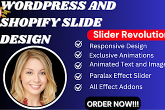 create custom wordpress shopify and website slider wordpress nd shopify web view