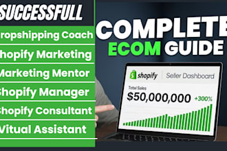 be your shopify dropshipping mentor shopify consultant shopify marketing manager