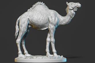 design 3d tabletop character model, animal print fantasy minis, collectible stl