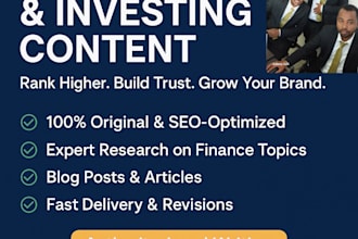 be your finance and investing SEO blog and article writer