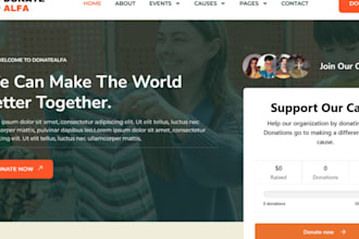 nonprofit website, charity website, ngo website, 501c3 with donation