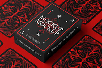 do mockup design card box packaging design card game design tuckbox card game