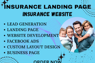 create life insurance landing page  auto insurance health insurance website