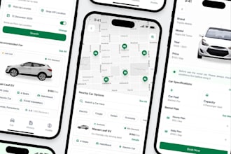 design uiux for car rental car booking ev charging ride hailing mobile apps