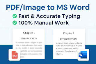 retype PDF, image, or scanned documents into editable ms word