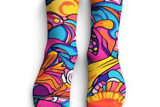 design modern and unique custom socks