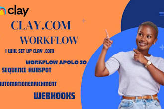 setup clay com workflows apollo io sequences hubspot automation and webhooks