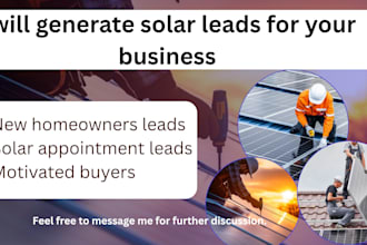 generate fresh and verified solar leads lists for the US