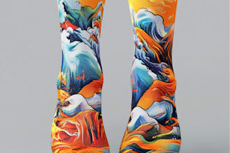 design modern and unique custom socks
